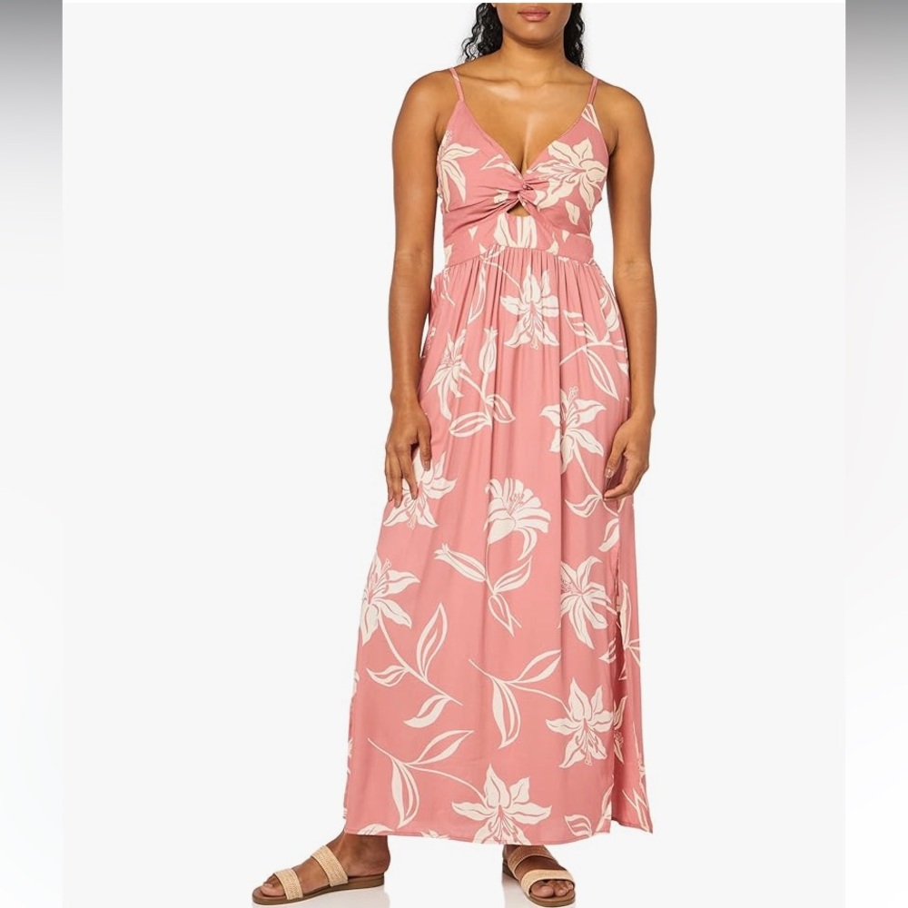 NWOT Angie Floral Front Twist Front Peekaboo Maxi Dress - Picture 5 of 8